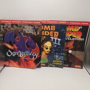 Prima Games Lot of 3 Guides Ogre Battle 64 Toumb Raider 3 The Last Revelation